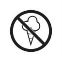icecream, prevention, prohibiting sign, prohibition, prohibition sign, warning svg vector icon