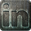 engraved, grunge, linkedin, metal, nonhighlight, social media icon