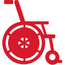 wheelchair,red icon