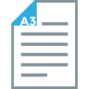 a3, document, format, page, paper, paper size, sheet svg vector icon