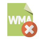 file,format,wma,close icon