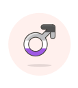 asexual, male, sign svg vector icon