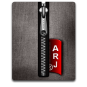 arj,silver,black icon