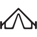 camp, camping, gear, outdoors, preferences, tent svg vector icon