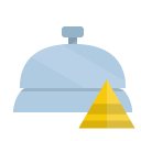 front,desk,pyramid icon