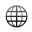 globe, line icon