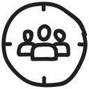 audience, customers, focusgroup, people, target, users, userstarget svg vector icon