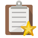 clipboard,star icon