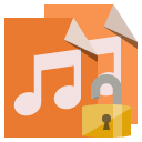 file,type,audio,lock,open icon