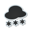 snow, sticker, weather icon