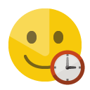 smiley,clock icon