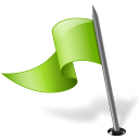 chartreuse, flag, left, mapmarker icon
