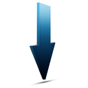 download,bleu,descending,fall,decrease,down,descend icon