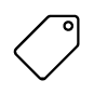 label, price, slim tag, tag icon