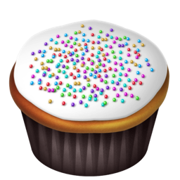 white,cupcake icon