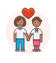 couple, hands, hold, lesbian, love svg vector icon