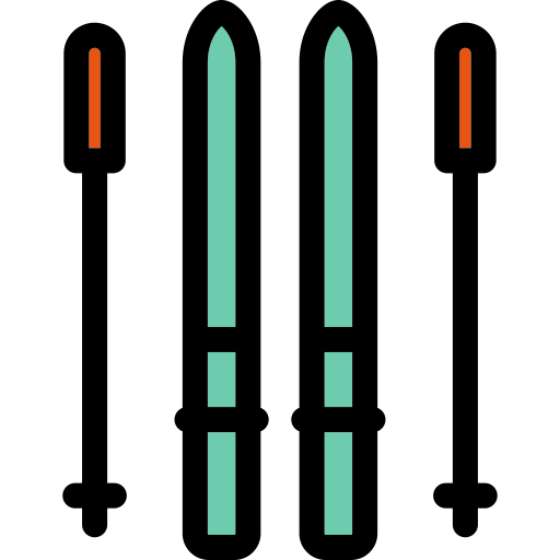 Ski svg vector icon