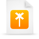 document, file, orange, paper icon