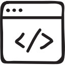 code, coding, developers, development, script, service, web svg vector icon