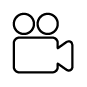 camera, movie, slim camera, video camera icon