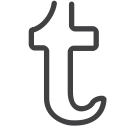 social media, tumblr svg vector icon