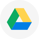 circle, cloud, cloud storage, drive, google, google drive, round svg vector icon