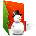 christmas, folder, snowman icon