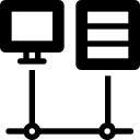 computer, database, electronics, intranet, technology svg vector icon