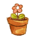 flower, pot icon