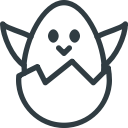 broken, chicken, egg svg vector icon