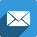 mail, media, shadow, social, square svg vector icon