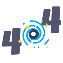 error, internet, missing, not found, page, web, word svg vector icon