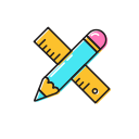pencil, ruler svg vector icon