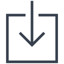 arrow, direction, down, download, move svg vector icon