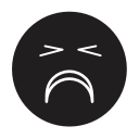 angry, emoji, emotion, smiley svg vector icon