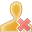 delete, user, yellow icon