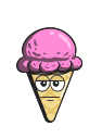 cartoon, cone, cream, emoji, ice svg vector icon