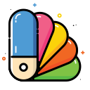 catalog, color guide, colorful, office, school svg vector icon