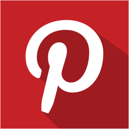 social,media,flat,shadow,set,pinterest icon