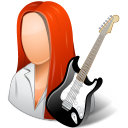 female, guitarist icon