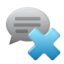comment, delete icon