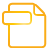 basic, document, file, yellow icon