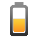 battery, discharging, half icon