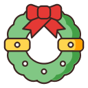 christmas, decoration, ornament, ribbon svg vector icon