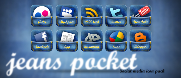 jeans, media, pocket, screenshot, set, social icon