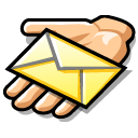 message,email,hand,share,mail,letter,envelop icon
