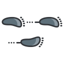 footsteps, game, go, play, pokemon svg vector icon