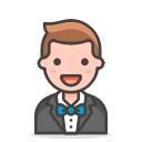 2, in, man, tuxedo svg vector icon