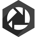 hexagon, media, picasa, shadow, social svg vector icon
