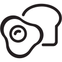 bread, breakfast, egg, food, kitchen svg vector icon